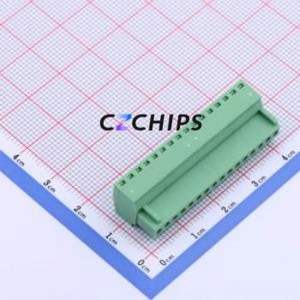 DB2EK-2.54-16P-GN-S Plug-in Terminal Block P=2.54mm Connector Male Plug 1x16P 2.54mm Green - Product Image 2