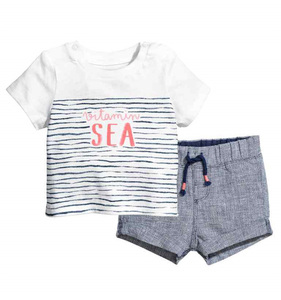 Conjunto de Ropa de 2 Piezas para Bebé Niño, Estilo Africano, 100% Algodón Transpirable, Primavera 2017, Diseño Simple y Encantador - Product Image 2