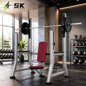 Banc <span class=keywords><strong>de</strong></span> musculation commercial SK avec support pour presse à dos et épaules, équipement <span class=keywords><strong>de</strong></span> musculation à barres libres pour salle <span class=keywords><strong>de</strong></span> sport, certifié CE - Product Image 1