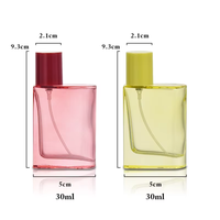 Flacon de parfum en verre dégradé en gros avec boîte, logo personnalisé, atomiseur rechargeable pour huile parfumée