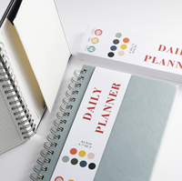 Carnet de planification A5 2027 en spirale pour étudiants, en cuir, personnalisable, à feuilles mobiles, fournitures scolaires