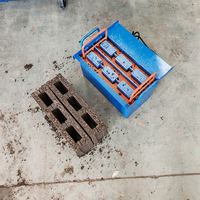 Machine à briques creuses portable 110V, conception industrielle pour petits travaux, livraison rapide, équipement manuel pour blocs de ciment, prêt à être expédié