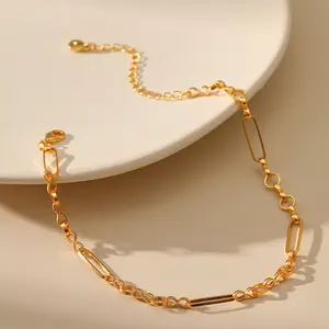 2024 New Bohemian Circular Simple Chain 18K Gold Feet Jewelry for Women