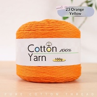 16 Strands Medium Thick Spun 100% Pure Cotton Yarn for Children's Baby Hand Knitting