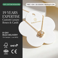 Cartes d'emballage pour bijoux en papier 350 g/m² de qualité supérieure, vente en gros, logo personnalisé, étiquettes de présentation pour colliers et boucles d'oreilles avec dorure à chaud