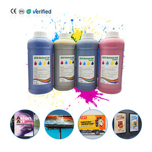 Pièces de machines d'impression, encre éco-solvant 1 litre, 4 couleurs <span class=keywords><strong>C</strong></span> Y M K, à utiliser pour les imprimantes à jet d'encre éco-solvant - Product Image 2