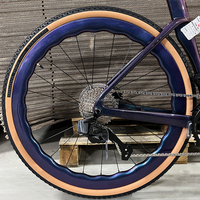 Vélo de Gravel V3 en Fibre de Carbone, Vélo de Course sur Route, Transmission Électronique Sans Fil 24 Vitesses, Freins à Disque Hydrauliques, 700*40C Tout-Terrain pour Hommes