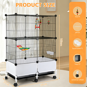 Papağanlar İçin Premium Kuş Kafesi ve <span class=keywords><strong>Stand</strong></span> Seti, Metal Yapılı, Sağlam Tasarım, İç Mekan Ev Kullanımı İçin Kuş Kafesi ve <span class=keywords><strong>Stand</strong></span>ı, Kuş Kafesi <span class=keywords><strong>Stand</strong></span>ı - Product Image 6