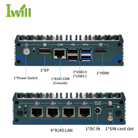 Populaire N100 Ubuntu Linux Window Os Industrial Fanless Mini Pc Firewall 4xLAN 3xUSB HD DP DDR4 pour le traitement des données