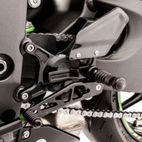 Nouveaux accessoires de moto repose-pieds en Fiber de carbone ensembles arrière réglables repose-pieds repose-pieds pour Kawasaki ZX6R ZX-6R ZX 6R 2024-2025