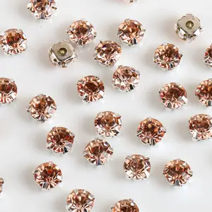 여러 가지 빛깔의 수지 바느질 모조 다이아몬드 발톱 플랫 백 의류 장식용 발톱에 바느질 모조 다이아몬드