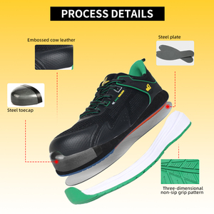 <span class=keywords><strong>Zapatos</strong></span> de Seguridad Rocklander Negros de TPU con Protección para los Pies de Goma EVA, Puntera de Plástico S1P, Antiestáticos, para Trabajo en Fábrica - Product Image 2