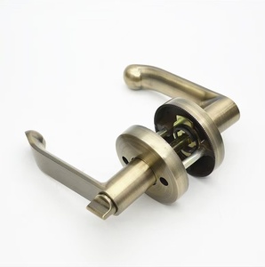 Robuster Türdrücker aus Aluminiumlegierung Antik-Bronze Türknauf-Schloss mit Drehknopf-Set für Innentürgriffe - Product Image 4
