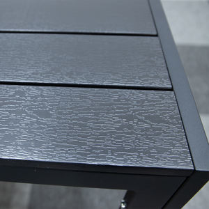 Günstiger Fabrikpreis Garten-Esstisch Stapelbare Stühle Set Preiswerte Aluminium-Esstische und -Stühle - Product Image 5