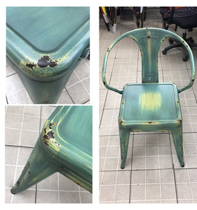 Ghế Ăn Lưng Bằng Kim Loại Nghệ Thuật Bằng Sắt Ghế Cũ Làm Bằng Sắt Phong Cách Công Nghiệp Cổ Điển Ghế Quán Bar Quán Cà Phê Ngoài Trời - Product Image 4