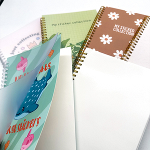 High Quality Custom Double-sided Printing Spiral Bounded <strong>Blank</strong> A5 Release Paper Sticker <strong>Book</strong> for Collecting Stickers - Product Image 2