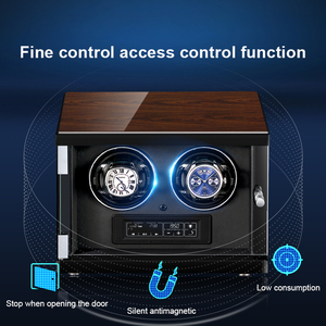 M & Q nueva moda de lujo negro Led caja de madera clara reloj automático Enrollador para mostrar reloj hombres puede almohada reemplazo - Product Image 5