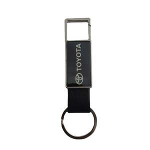 Porte-clés en métal Porte-clés créatif en cuir pour voiture Porte-clés cadeau suspendu au poignet Logo suspendu - Product Image 1