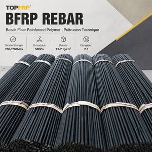 Varilla Corrugada de Fibra de Basalto de Alta Resistencia, Refuerzo BFRP, Resistencia a la Tracción de 780-1200 MPa, Módulo de Elasticidad de 58 GPa - Product Image 2