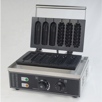 Machine à gaufres à bulles belge commerciale Machine à gaufres à saucisses Hot Dog fournie SY Gaufrier électrique antiadhésif 6 bâtons