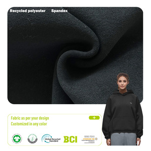 Tissu polaire allemand Eco Rec Poly Stretch |   Épais, chaud et doux |   Manteau/Sous-vêtements/Vêtements de détente |   Bon prix en stock, personnalisable en gros - Product Image 1