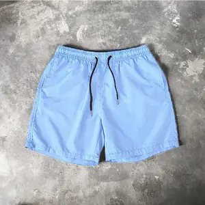 Pantalones cortos de verano con estampado de Hip Hop para hombre, ropa de playa holgada con logotipo personalizado en 3D, pantalones cortos de baño con bolsillo y patrón de Color puro al por mayor