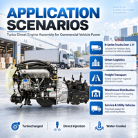 Ensemble moteur SCDC ISUZUU 4JB1T turbocompressé 63 kW 2,8 L 3600 tr/min 12 V 80 A avec boîte de vitesses manuelle à 5 rapports pour camionnette légère