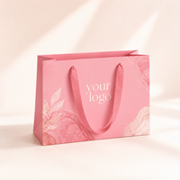 Sacs en papier mat laminé personnalisés avec logo imprimé et ruban, pour emballages cadeaux spéciaux