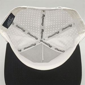 5 Panel Laser Cut <b>Hat</b> Perforated Drilling Hole <b>Hat</b> With Rubber Patch - Product Image 5