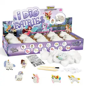 kids education toys Fairy Unicorn Excavation Dig Kit dig it out diy toy for kid Science project