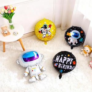 Decoración Personalizada para Fiesta de Cumpleaños Infantil con Temática Espacial, Globo de Aluminio con Diseño de Mono, Cohete y Astronauta de Dibujos Animados - Product Image 6