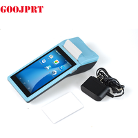 Mini terminal de paiement Android portable intelligent avec imprimante 58 mm pour la livraison de nourriture, prise en charge du 3G et du Wi-Fi