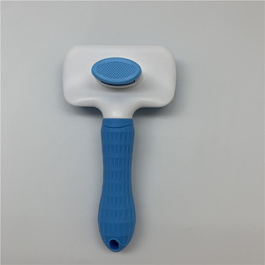 Pettine di bellezza autopulente in acciaio inossidabile con un solo clic pettine di bellezza per cani gatti con nodo di slegatura pettine piccolo animale domestico - Product Image 5