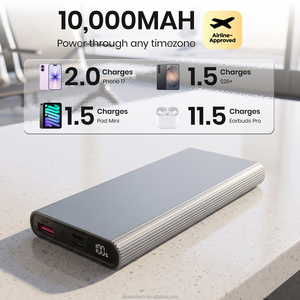 Batería <span class=keywords><strong>Externa</strong></span> Portátil <span class=keywords><strong>de</strong></span> 10000 mAh con Logotipo OEM, Regalo Promocional al por Mayor, Entrada y Salida Tipo C, <span class=keywords><strong>Carga</strong></span> Rápida con Múltiples Interfaces - Product Image 3