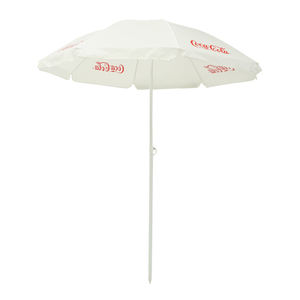 Parasols de <span class=keywords><strong>marché</strong></span> d'extérieur pliables de 1,80 m en gros, avec mât en acier de 22/25 mm, en tissu polyester économique, parapluies de plage publicitaires Coca-Cola - Product Image 1
