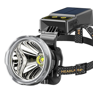 Banco de energía solar portátil 1000 lúmenes cabeza móvil linterna inalámbrica emergencia Usb <span class=keywords><strong>recargable</strong></span> faro - Product Image 2