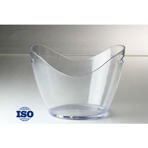 Service de moulage par injection plastique sur mesure, seau à glace en acrylique pour la maison, seau à granulés de glace, seau pour boissons fraîches - Product Image 1