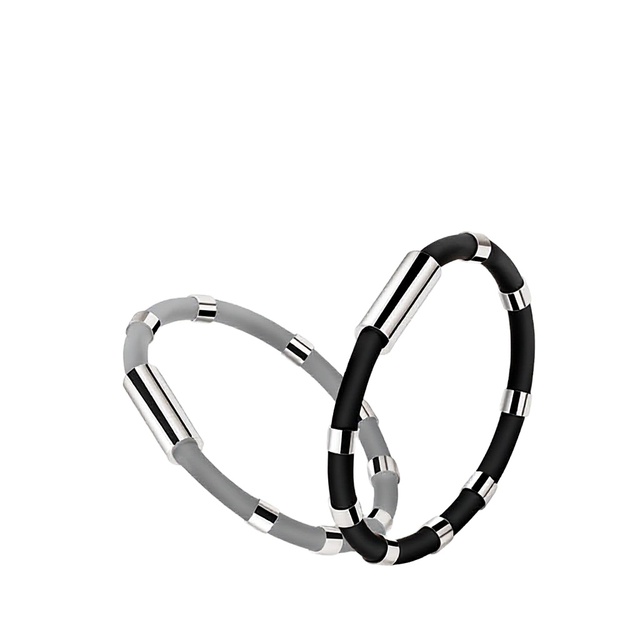 Fourth Ring Eighth Ring Fashionable Anti-Static Negative-Ion Energy Human Body Bracelet Geometric Shape Laser Technique Printing