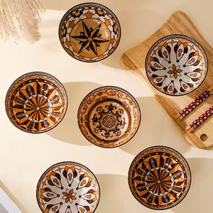 Bols en céramique bohèmes, baguettes, assiettes et ensembles de vaisselle, coffret cadeau exquis, vente chaude - Product Image 2