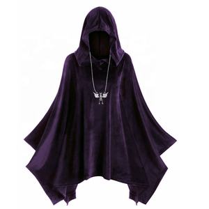 Capas de diablo Unisex adulto Halloween máscara de terciopelo capa con capucha traje Medieval mago <span class=keywords><strong>bruja</strong></span> vampiro gótico Cosplay <span class=keywords><strong>disfraz</strong></span> - Product Image 5