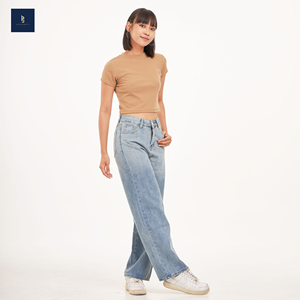 Babytee เสื้อครอปสำหรับผู้หญิง, เสื้อยืดสีครีมระบายอากาศแขนสั้นป้องกันการเกิดถุงผ้าดีไซน์ลำลองเป็นมิตรกับสิ่งแวดล้อมพร้อมส่งออก - Product Image 5