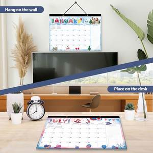 Calendrier de bureau exécutif magnétique auto-adhésif 2026-2027 avec planificateur hebdomadaire et mensuel et bloc-notes – Vente en gros - Product Image 3