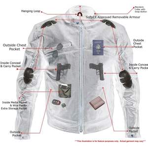 2025 Men's Premium Black Leather Vented <b>Racer</b> Style Motorcycle <b>Jacket</b> LKM17015 W/CE Armor-2X-Large - Product Image 2