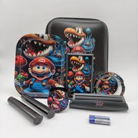 Kit de fumeur 2025 : Sac à tabac avec pot de rangement, machine à rouler les cigarettes, plateau à rouler, kit d'accessoires pour fumeurs