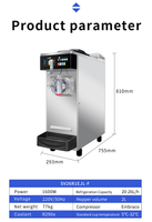 IJsmachine 1PK Compressor 550W Driefasige AC-spanning VVVF Technologie LED Display Voorverkoeling Frequentieregelaar Water