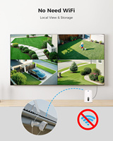 Système de caméra de sécurité solaire sans fil pour extérieur avec carte SD intégrée, audio bidirectionnel 4MP, vision nocturne WiFi, détection de mouvement