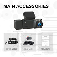 Caméra embarquée 4K à 3 objectifs et 3 canaux, vision nocturne super performante, capteur G, Wi-Fi intégré, garantie 1 an, DVR de voiture, GPS, jusqu'à 512 Go, -20°C ° +70 °