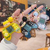 Mini console de jeu portable mignonne en forme de dessin animé, contrôleur porte-clés, pendentif fonctionnel, jouet de jeu rétro, breloque de sac, cadeau