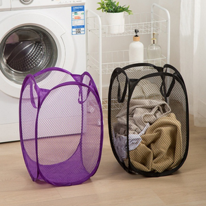 Cesto de lavandería emergente de malla aceptable con logotipo personalizado, cesta cuadrada plegable para <span class=keywords><strong>ropa</strong></span> <span class=keywords><strong>sucia</strong></span>, habitación de niños, <span class=keywords><strong>baño</strong></span> de viaje, plegable - Product Image 6