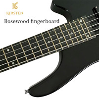 Guitare Électrique Passive Professionnelle 5 Cordes en Érable avec Logo Personnalisé, 24 Frettes, Mécaniques Entièrement Fermées, Conception Scénique, Vente en Gros pour Amateurs de Musique